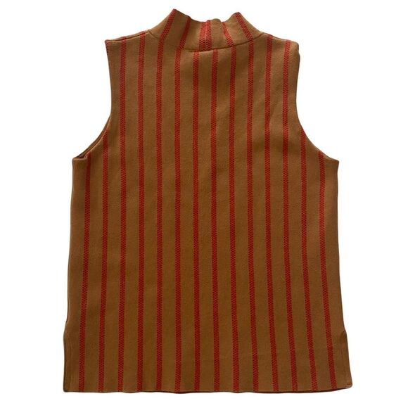 Anthropologie Moth Rochester Stripe Mock Neck Top - Picture 2 of 7